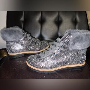 INC International Concepts Pravale Embellished Textured boots size 8M